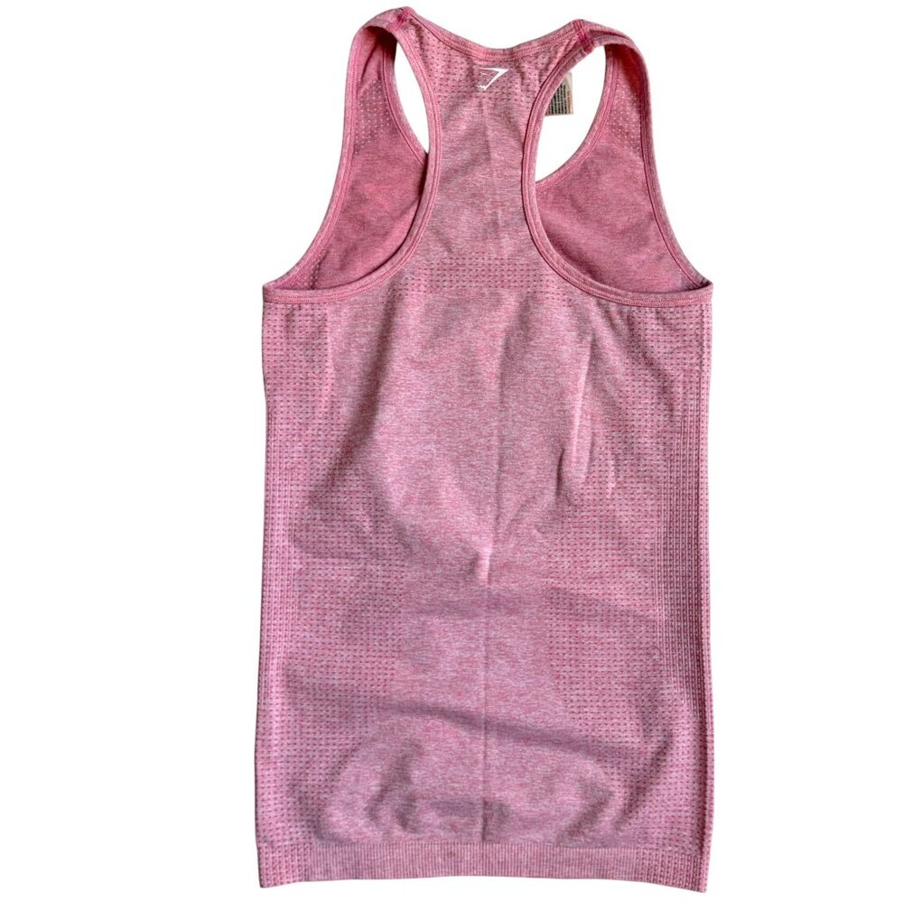 Gymshark Vital Seamless Racerback Tank Top (Pink Marl) - Size Small - Picture 2 of 8